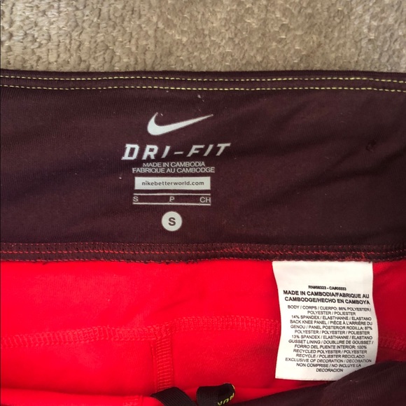 Nike running coral crop leggings size small - Picture 2 of 2